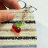 Keychain Pendant Bowknot Decor Simulated Fruit Design Key Chain with Universal Lobster Clasp Keys Bags Phones Accessory