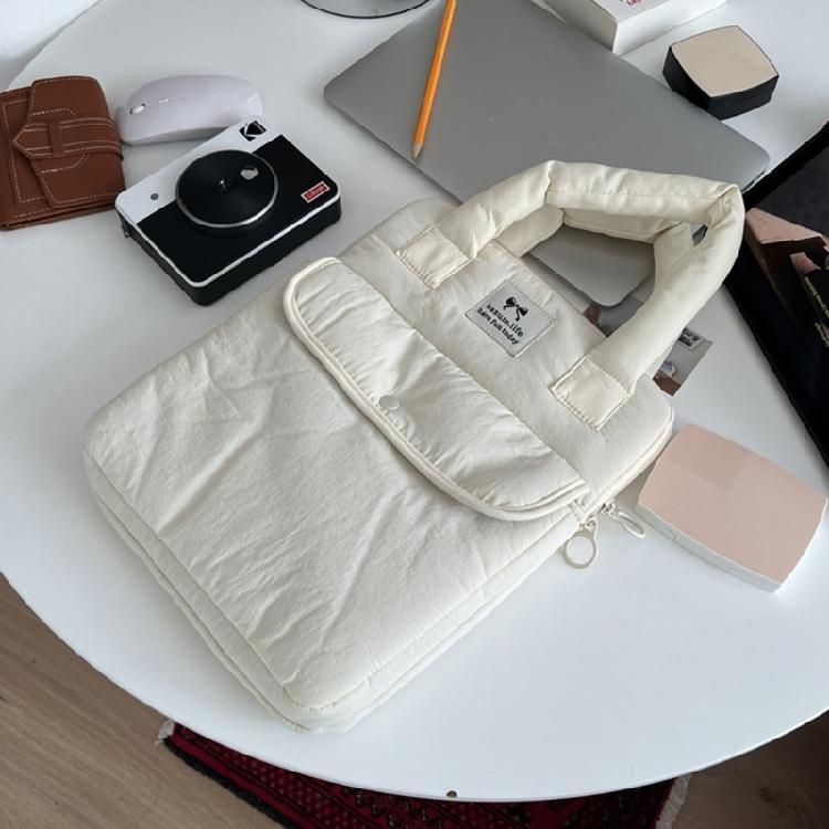 Oxfords Stof Bærbar Computer Organizer til 11 13 14 15 15,6 tommer Kvinder Med Tophåndtag Stødsikker Polstring & Rummelig Lomme
