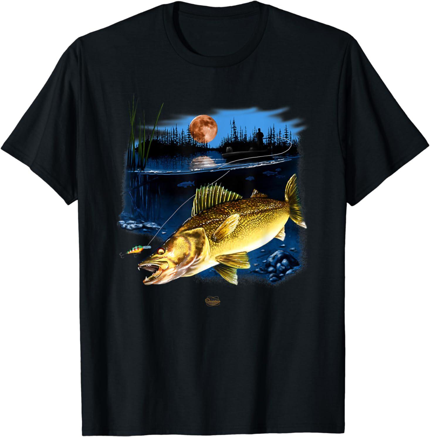 NEW Walleye Fishing Shirt For Men Great Gift Idea Premium Tee T-Shirt S-3XL XXL