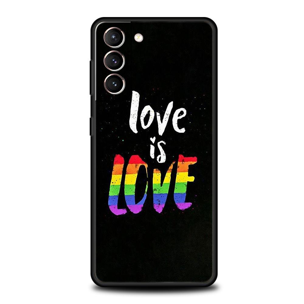 Gay Lesbian Rainbow Pride Phone Case Cover for Samsung Galaxy S25 S24 S23 S22 S20 S21 FE Ultra S25 Edge S10 Plus Soft TPU Shell