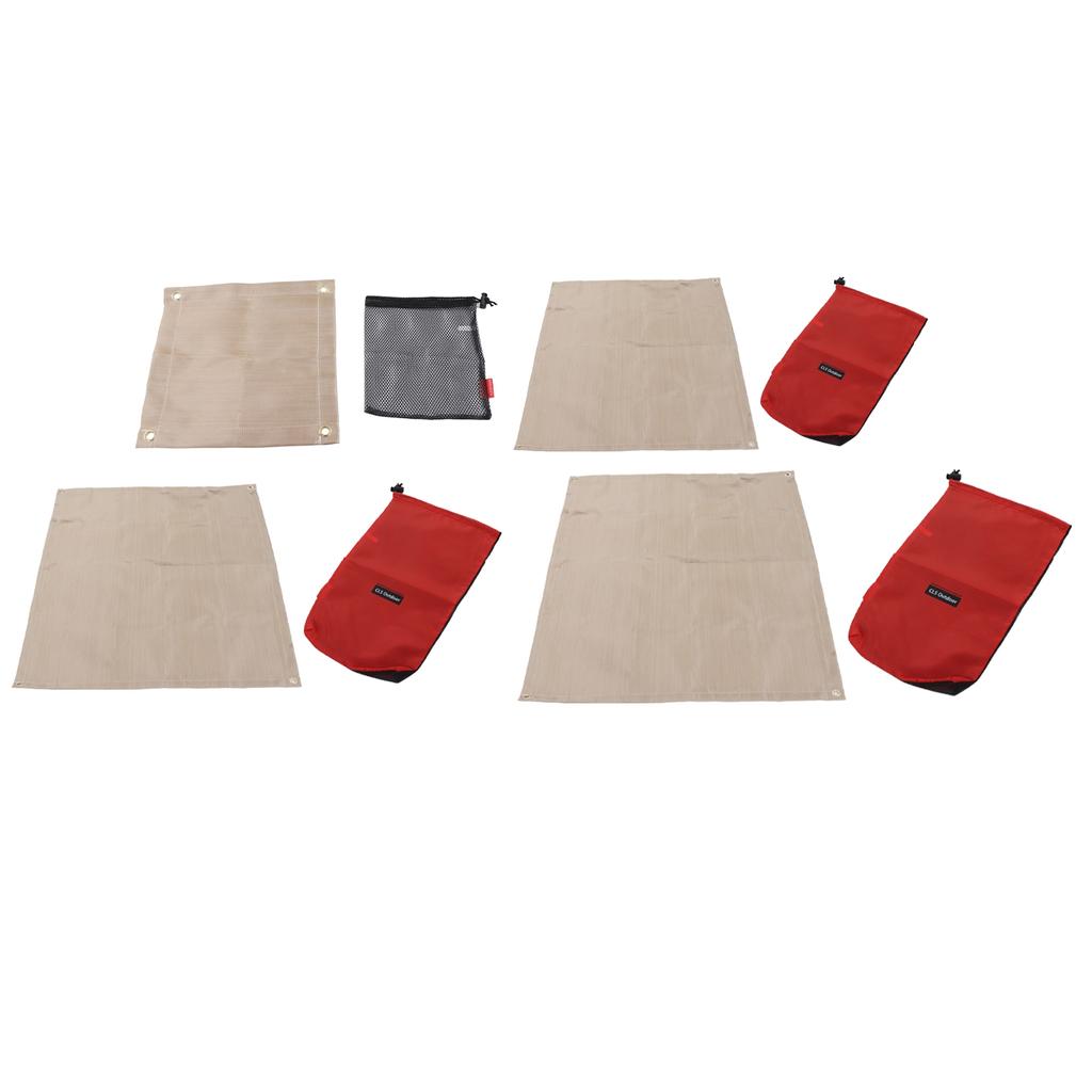 Fireproof Mat Fiberglass High Temperature Resistant Fire Pit Mat Outdoor Accessories for Barbecue Ca