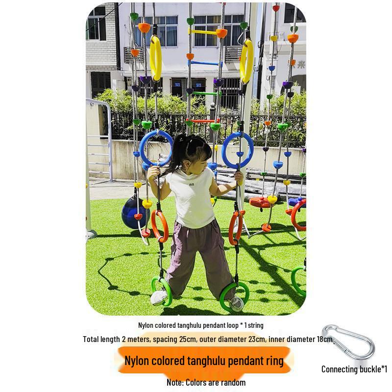 Outdoor Kids' Rope Ladder Swing for Sensory Integration and Climbing Activities