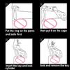 Resin Male Chastity Device Cobra Cock Cage With 3 Penis Ring Sleeve Lock Penis Cage Bondage Belt Fetish Sex Toy For Men Adult