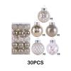 30pcs/set Christmas Balls Safe Ingredients High-end Texture Reusable Ornaments For Christmas Tree