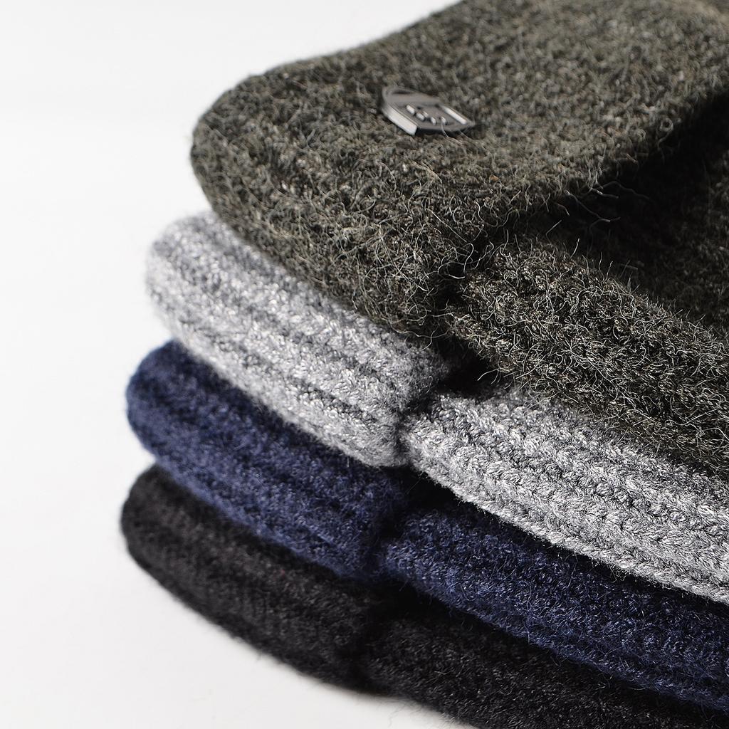 Autumn and Winter Solid Color Knitted Hat Women's Warm Wool Hat, Couple Pullover Hat, Street Trendy Hat, Melon Fur Hat