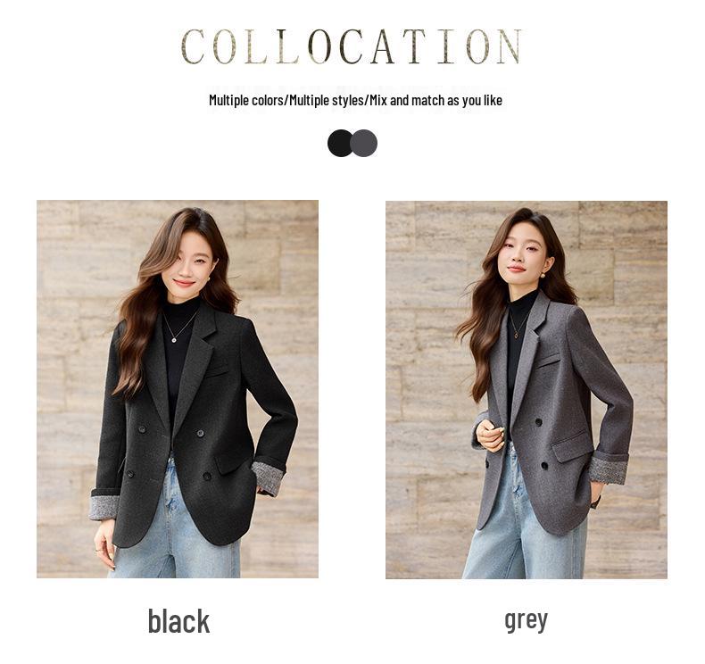 Women's High-End Loose Woolen Winter Suit Jacket 2025