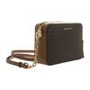 New MICHAEL KORS Jet Set Cow Leather Camera Bags Crossbody Bags Medium Size Women's Dark Brown & Acorn Brown 32F8GF5M2B-BROWN