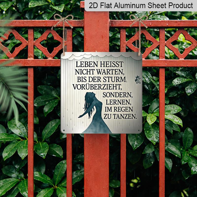 2D Flat 1pc, Vintage Metal Aluminum Decorative Plaque, Retro Style, Decoration for Bedroom, Office, Study, and Café, Heartfelt Gift for Friends and