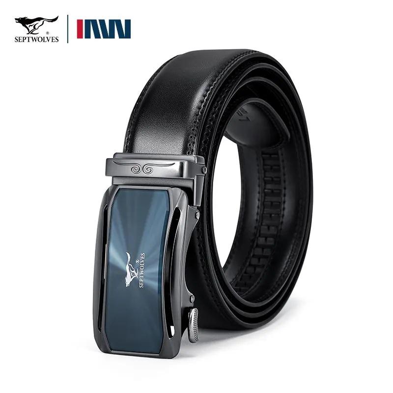 Seven Wolves Men s Belt - Automatic Buckle, Versatile & High-Grade, Ideal Holiday Gift 120 cm чёрный