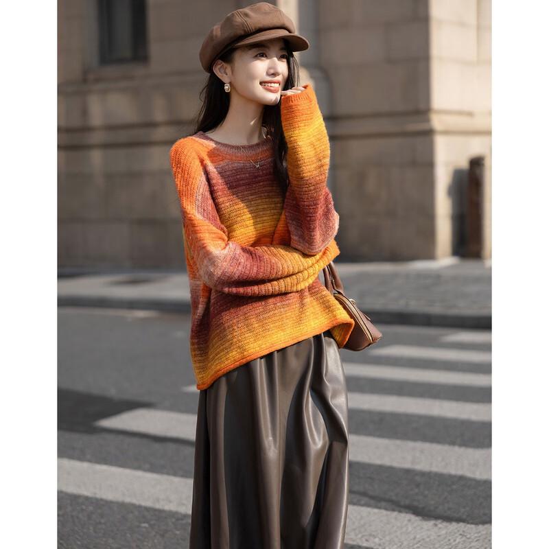 Demana Women's Wool Blend Gradient Knit Sweater
