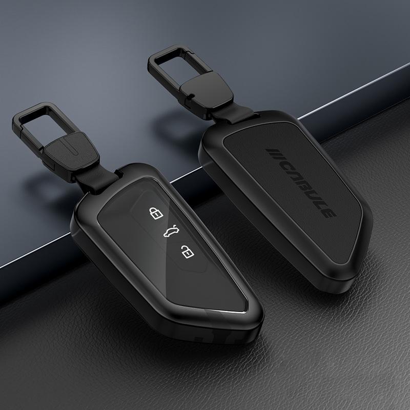 

Styling Mouldings Car Aluminium Alloy+TPU Key Fob Cover Case For VW Volkswagen Golf 8 Mk8 New Skoda Octvia 3/4/5Buttons 2020 202