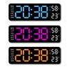 LED Desk Alarm Clock Digital Alarm Clock Multifunctional Electronic Wall Clock USB Charging Bedside Alarm Clock for Home Office