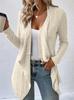 Europe, America autumn and winter new women's clothing solid color casual fashion loose long sleeve knitted cardigan top