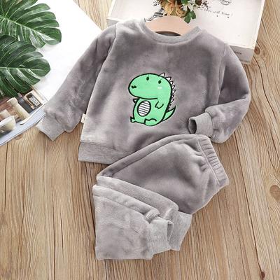 Frühling Herbst Winter Kinder Hause Kleidung Nette Baby Jungen Mädchen Pyjamas 2Pcs Sets Cartoons kinder Pyjamas Langarm warme Pyjamas Anzug