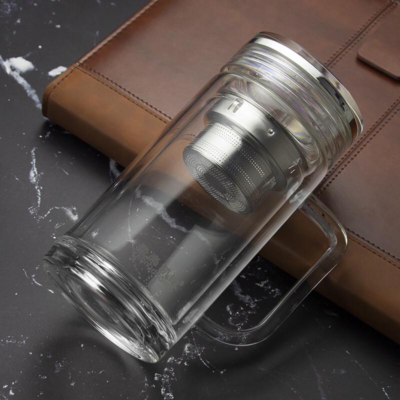 OLOEY Double-Layer Borosilicate Glass Mug