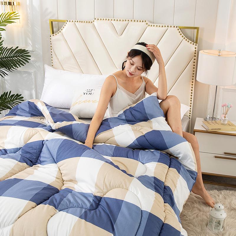 

Всесезонное стеганое хлопковое одеяло, которое можно стирать в машине, для общежитий: Идеально для весны, осени и зимы в размерах твин или дабл 150x200cm 1kg