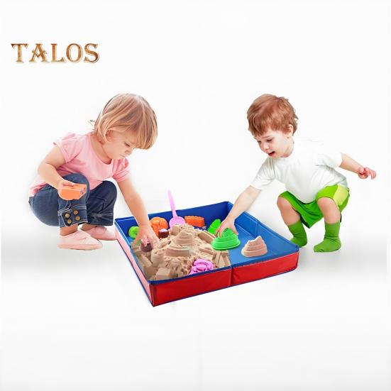 Skládací PVC Pískoviště Čtvercový Bazén na Hraní s Pískem pro Děti Domácí Mazlíčky Přenosná Plážová Hračka Pet Vana Zesílená Základna Opakovaně Použitelná Sada na Hraní s Pískem