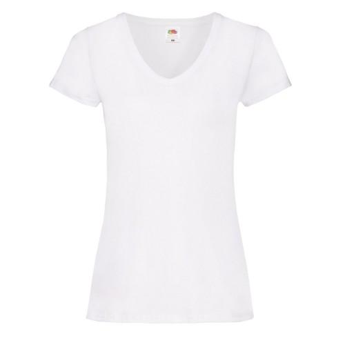 Fruit of the Loom Womens/Ladies Valueweight Plain V Neck T-Shirt