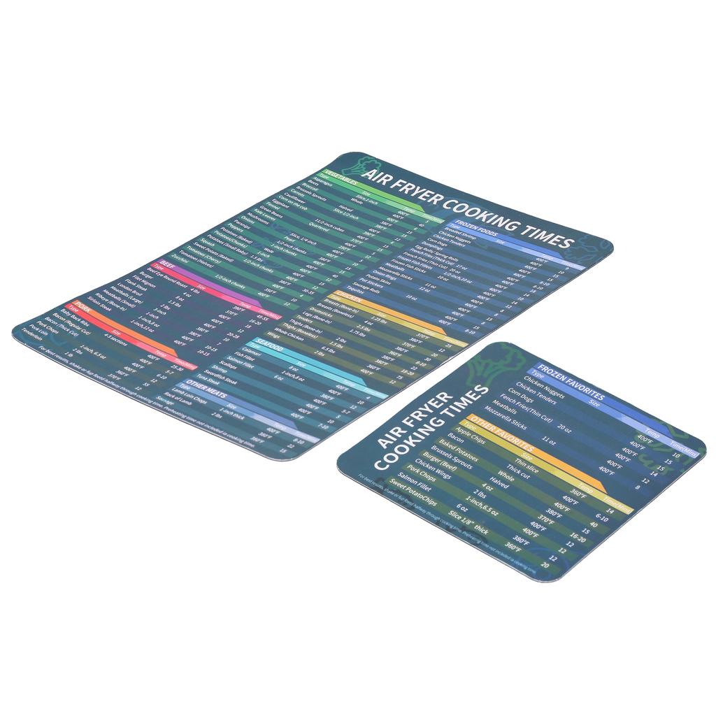 Kitchen Fryer Magnet Sheet Cooking Frying Time Reference Guide Cookware Accessories