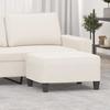 349366 vidaXL Footrest Beige 70x55x41 Cm Microfibre Fabric