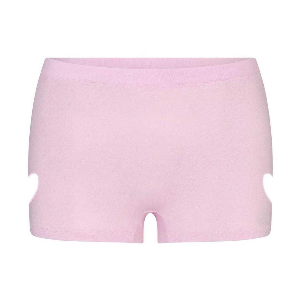 Skims Womens/Ladies Worn In Jersey Heart Cut-Out Mid Rise Shorts