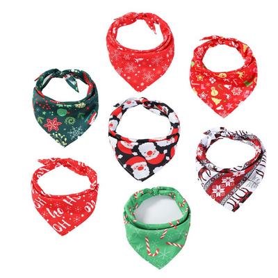 Neues Haustier-Kostüm-Zubehör, bedrucktes Lätzchen, Halsband, Dreieckstuch, Hunde- und Katzen-Haustier-Bandana