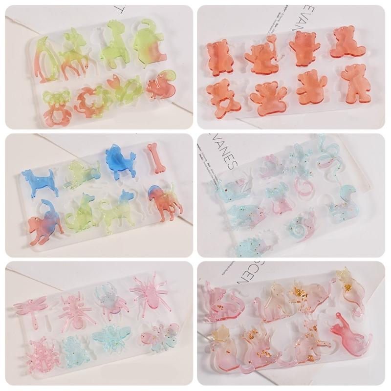 Silicone Earring Molds Animal Series Resin Drop Moulds Crafting Pendant Molds Suitable for Jewelry and Craft Project