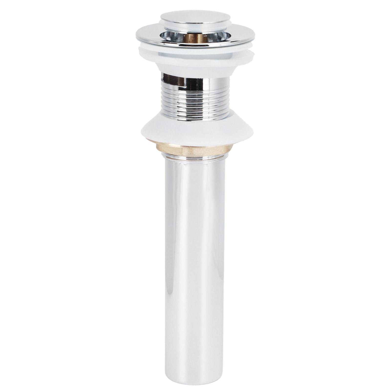 

Basin Drain Sink Drain Stopper Electroplating Popup Drainer NonOverflow Bathroom