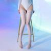 Oil Shiny Thigh High Stockings Floral Lace Top Silicone Hold Up Medias Women Sexy Transparent Underwear Party Hosiery