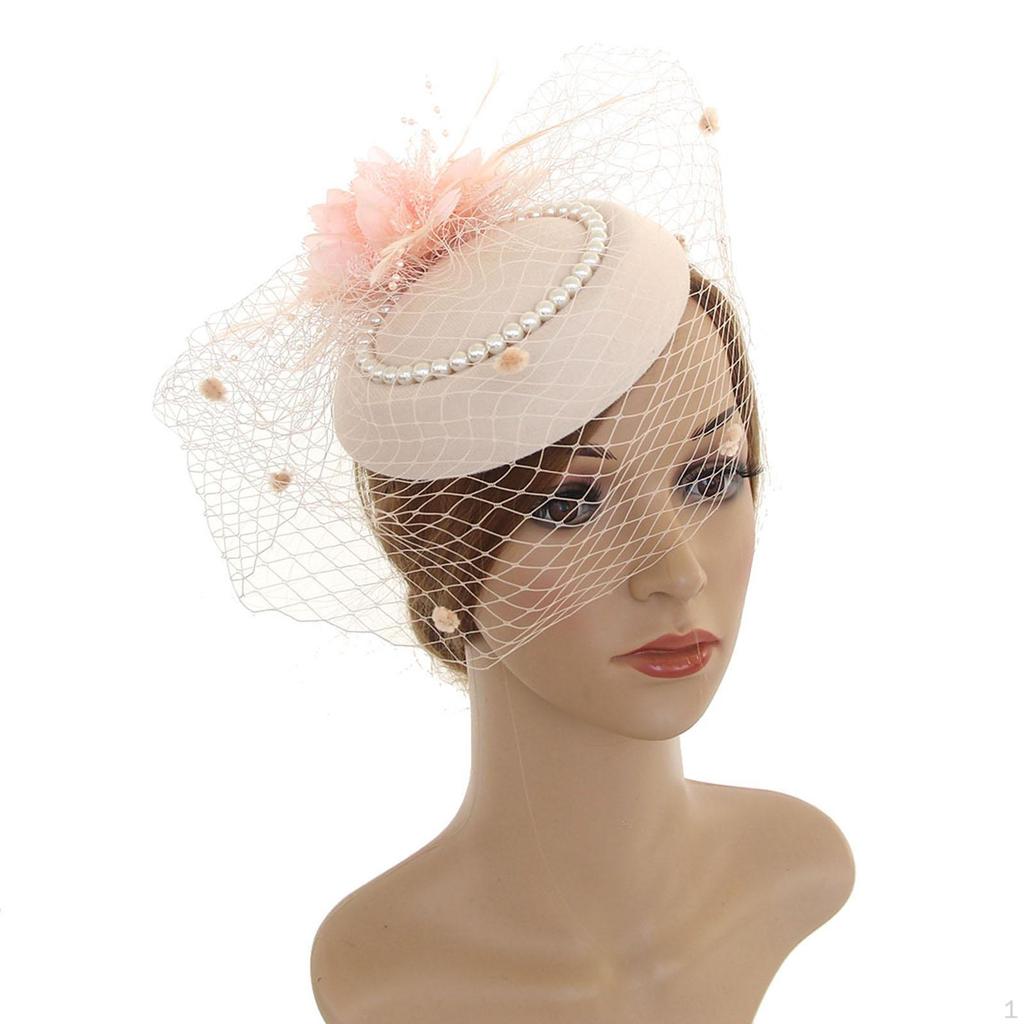 Fascinators Hat Yarn Bridal Headpiece for Church Banquet Halloween