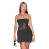 European-style sexy spicy girl sleeveless strapless dress, women's spring new tight slimming niche pencil short skirt