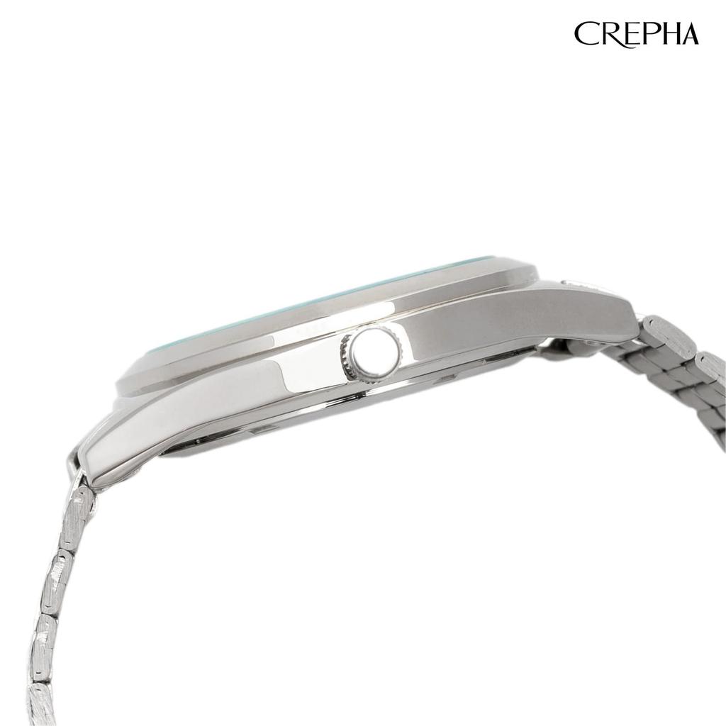 CREPHA Analog Japanese Quartz 10 ATM Water Simple Easy to Metal 18mm Band Suitable for High School and Junior High School Available in Blue and Silver