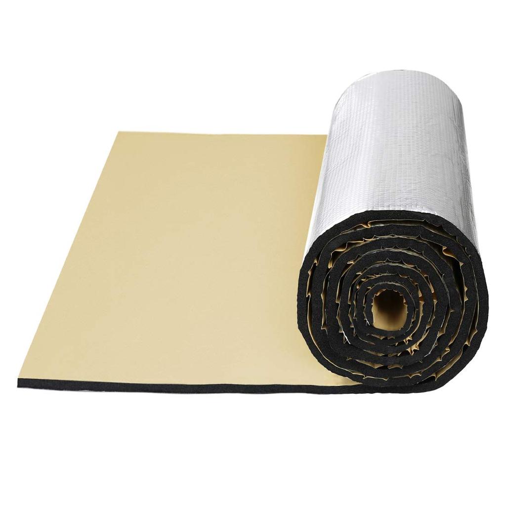 uxcell Insulating Mat for Heat Sound and 10mm 200cm x 50cm Cars, Reflective, Absorbing, Soundproofing, Thick,