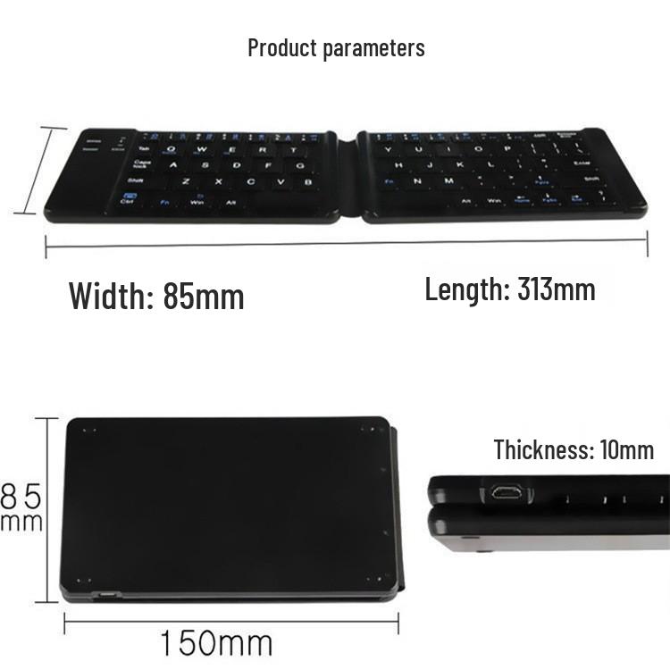 Foldable Bluetooth Keyboard & Silent Mouse Set for Huawei, iPads, Tablets