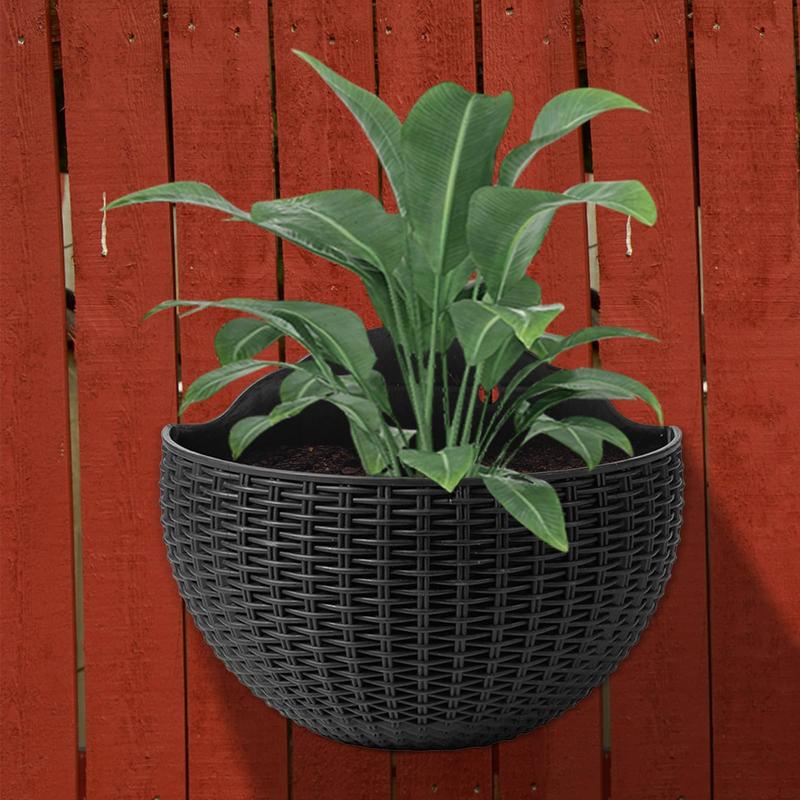 New Flower Pot Exquisite Wall-mounted Plastic Wall Hanging Basket Flowerpot For Outdoor Garden Balcony Planter Bucket Home Decor