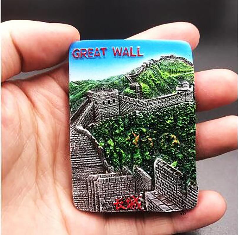 

Пекин Магниты на холодильник Туристический сувенир Здание Великой Китайской стены Магниты для холодильника Китайский пейзаж Подарки из смолы