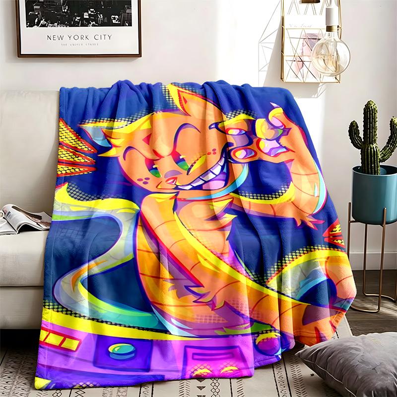 Dog Man Unleashed Theme Blanket Suitable For The Sofa Camping And Travel Made Of Soft Flannel Material An Ideal Gift For Occasions Such As Birthday