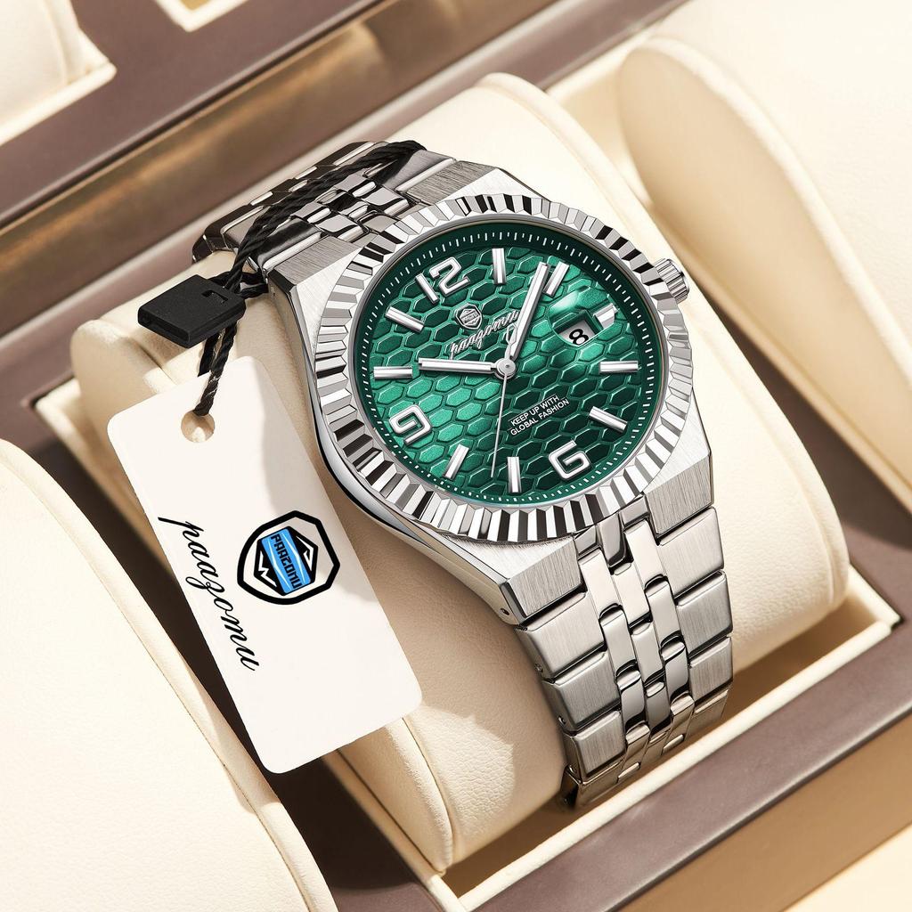 Luxury Business Men Wristwatch Waterproof Luminous Date Military Man Watch Stainless Steel Fashion Men's Quartz Watches
