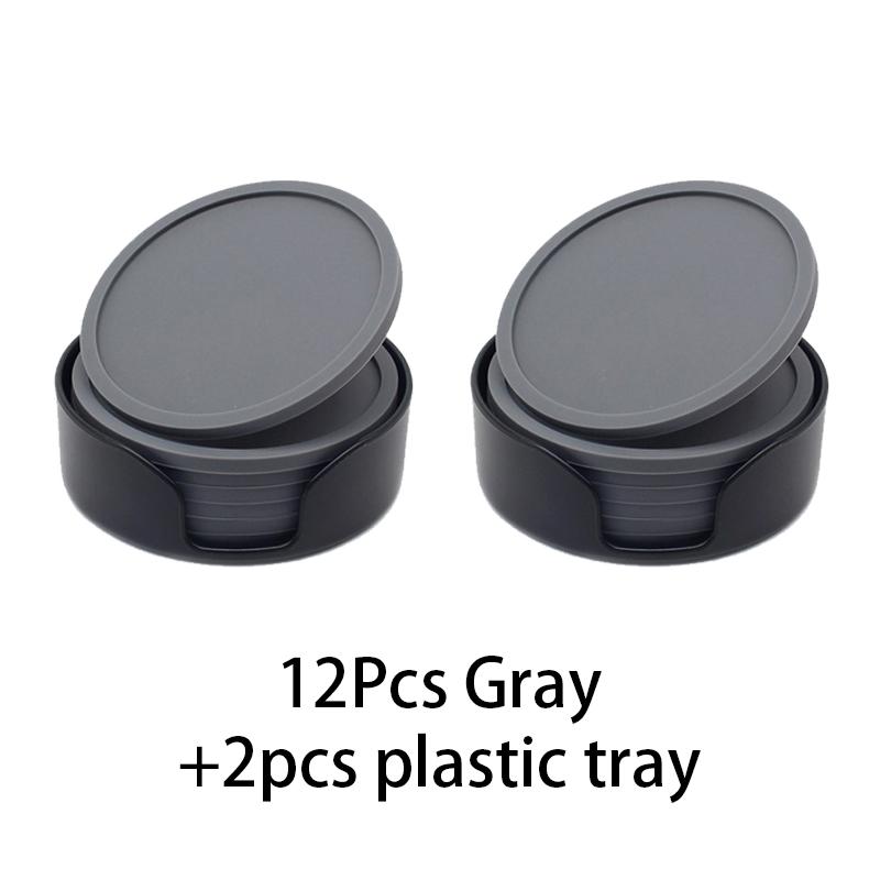 6Pcs 10cm Silicone Coaster Coasters for Drinks Cup Coasters Set Bottom for Drinking Cup Coasters for Desserts