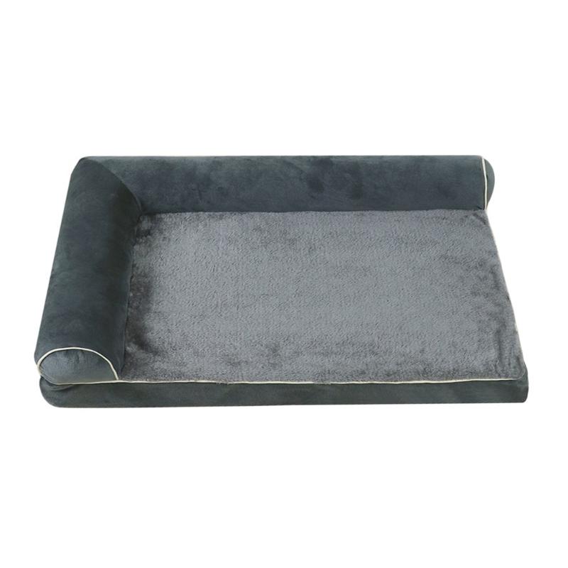 Comfortable Dog Couch Bed with Eggs Shape Foams Double Side Pillows Removable Cover NonSlip Dog Bedding for Winter