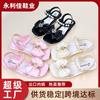 New Summer Girls' Sandals: Soft Sole, Bowknot, Velcro, Princess Style Sandals for Girls, Direct Supply