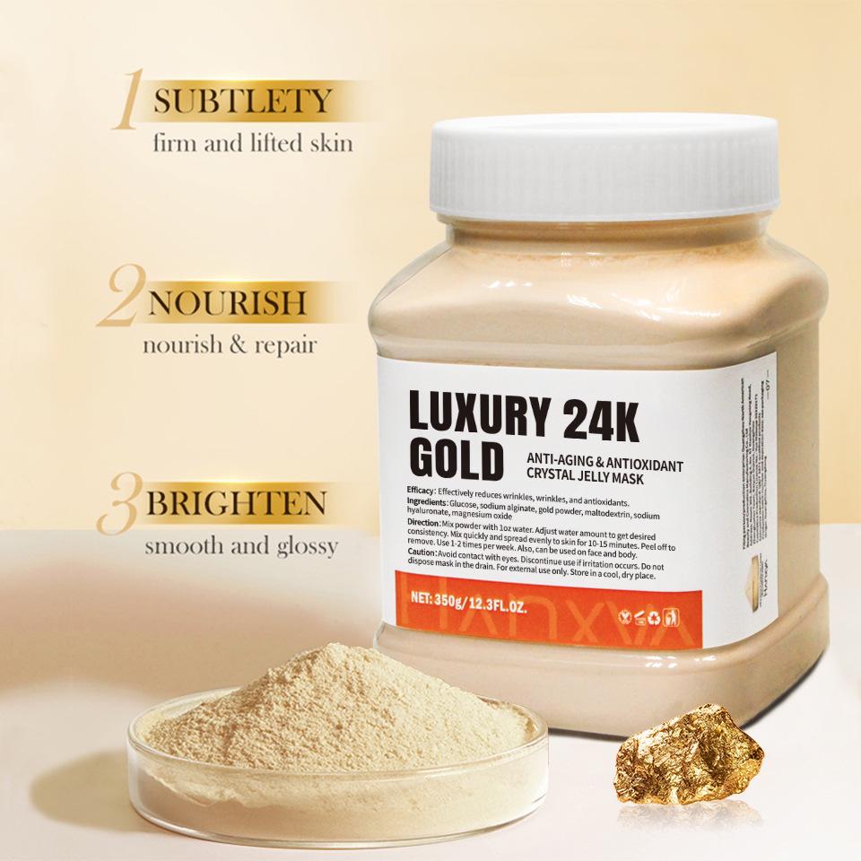 Cross-Border Crystal Rose Gold & Mint Hyaluronic Chamomile Soft Film Powder Mask