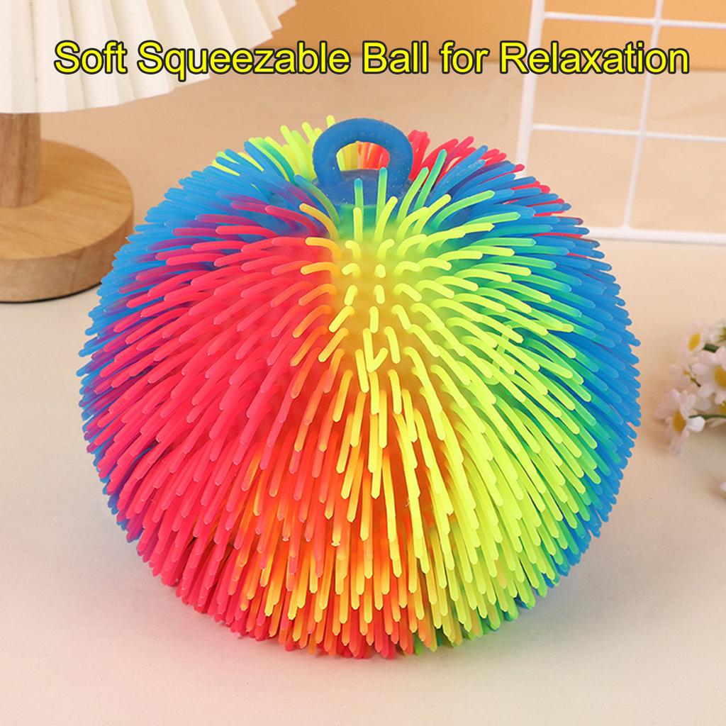 Large Puffer Ballsl with Lights 18cm Stretchable Tentacles Cool Ball for Boys Girls Fun Classroom Prizes Party Favors