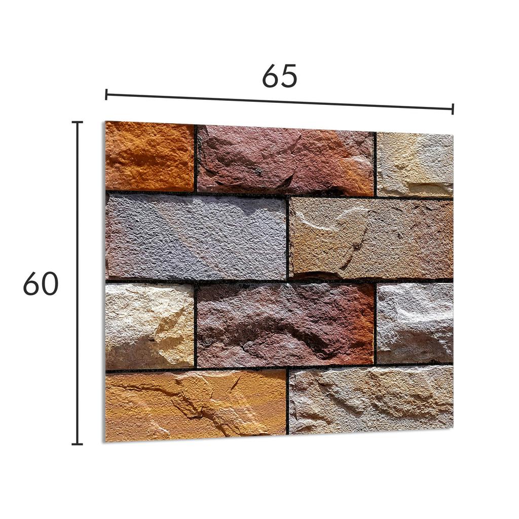 PANEL SZKLANY DO KUCHNI 65x60 Cegła