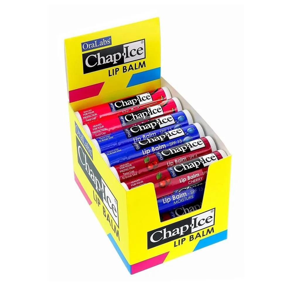 Chap-Ice Lip Balm 24-Pack Premium Chap-Ice PR.E.M.ium and Traditional Lip Balm for Chapped, Dry