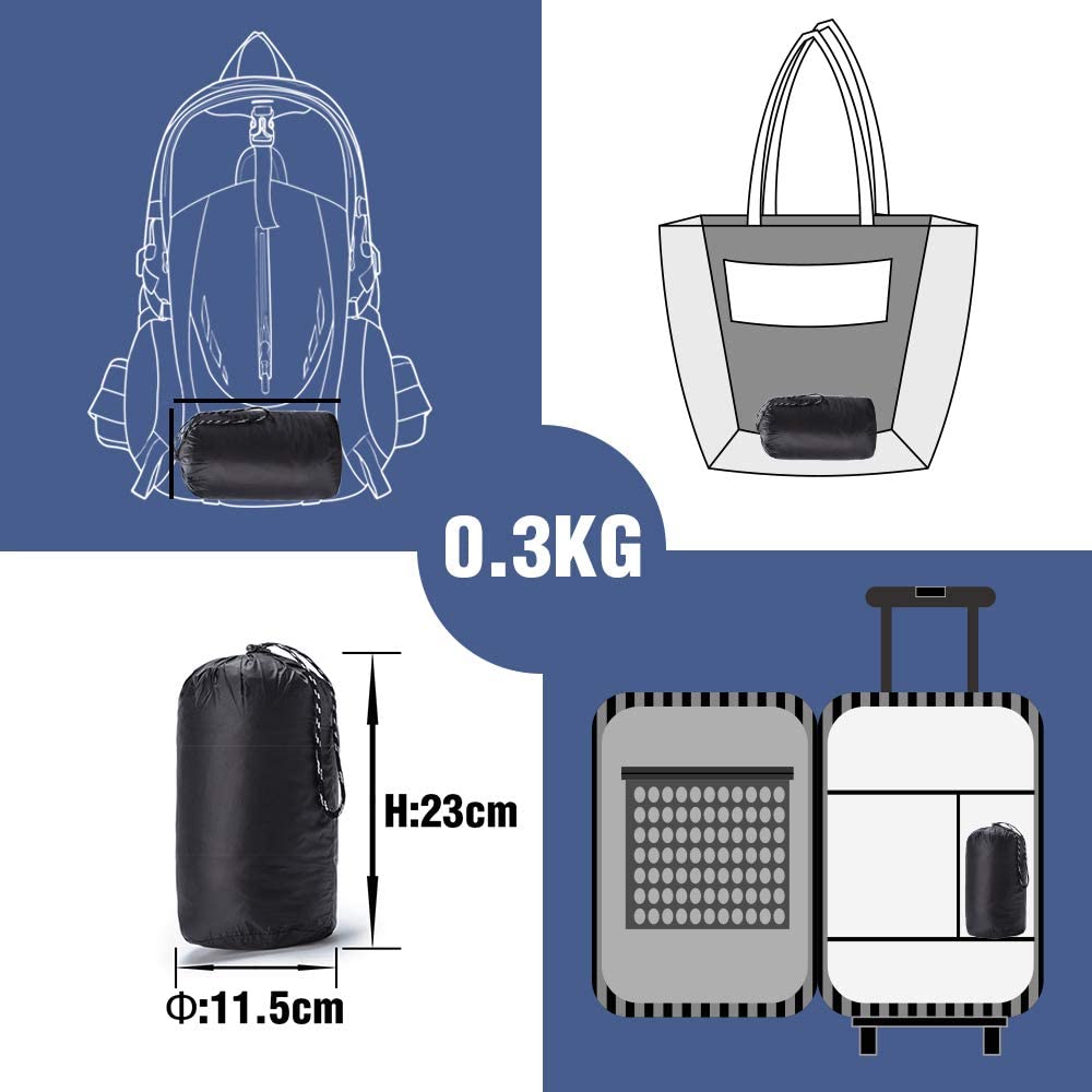 Netease Gensen Men's Lightweight Ultra Light Down Down Jacket, Perfect for Outdoor Activities, Winter, and Mountaineering (Size 3L, Black)