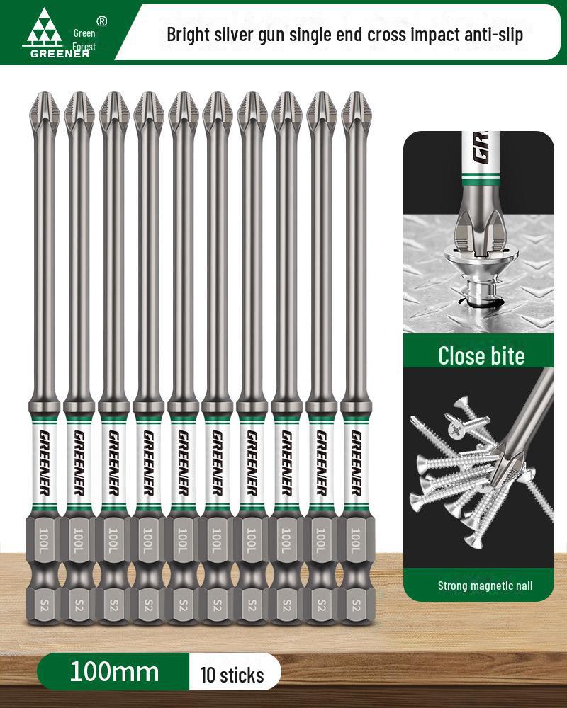 Green Forest Magnetic Non-slip Electric Screwdriver & Flashlight Drill Set