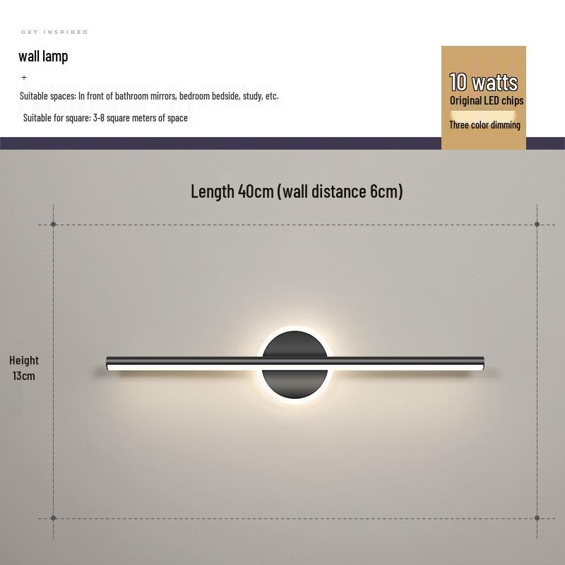Modern Minimalist Vanity Light for Bathroom Mirror or Dressing Table
