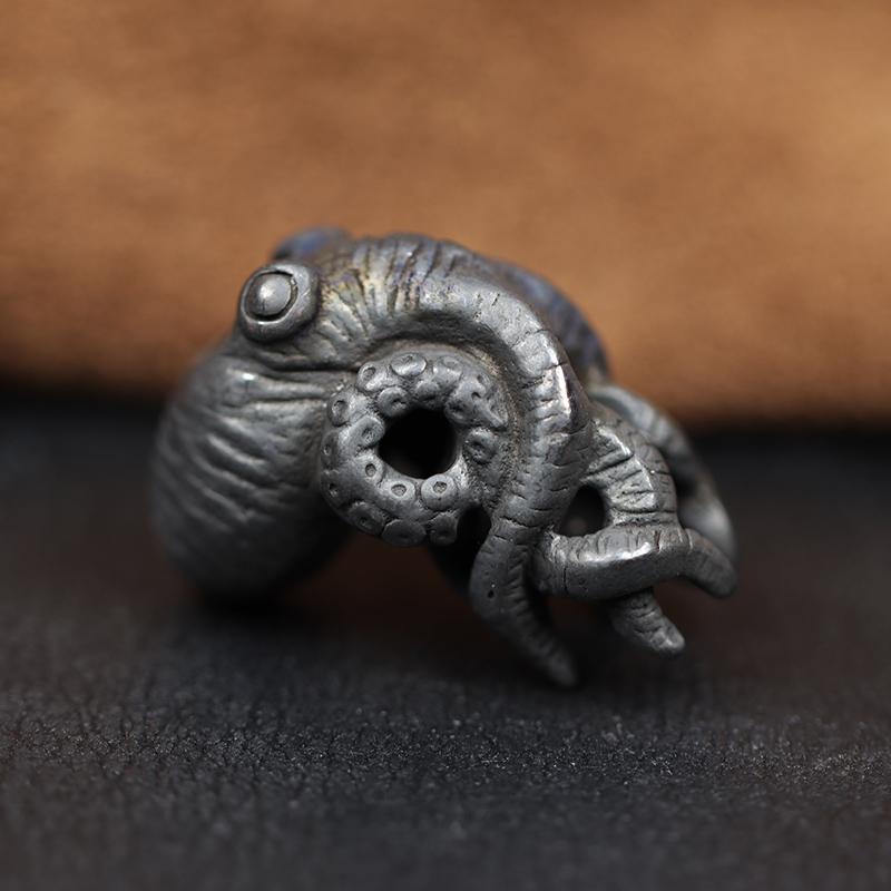 

Животное Черного моря Осьминог Латунные бусины для ножа EDC для улицы Подвеска из веревки для зонта DIY Браслеты из паракорда Аксессуары Шнурок Подвески Black Color