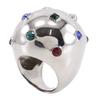 Louis Vuitton Bookle Dreille Ring Strass Cocktail Planet Rare Design multicolor/Rhinestone #6.8(US Size) 36.04g Unisex Used